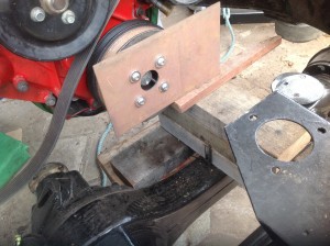 Home made landrover crank tool.  Best price you'll find for a real one is £60.  But drill 5 holes in some 3 mm plate and you have your own